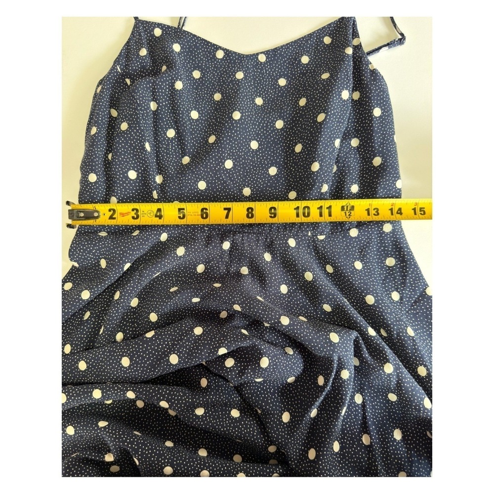 Old Navy Polka Dot Dress Womens Navy Blue Fit & Flare Sun Dress Size M - Picture 8 of 11